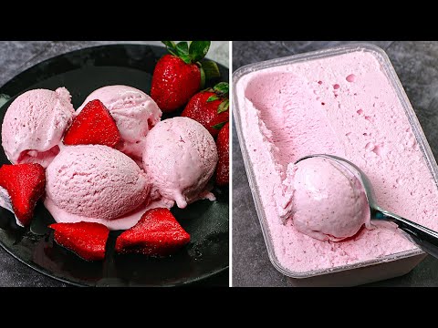 घर का बना स्ट्रॉबेरी आइसक्रीम पकाने की विधि | स्वादिष्ट