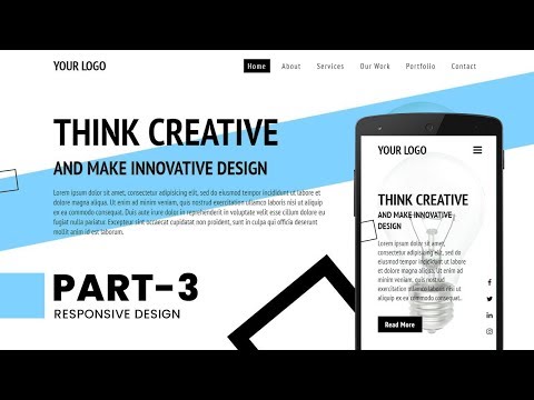 Responsive Landing Page Design Using Html CSS & Javascript | Responsive Website