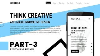 Responsive Landing Page Design Using Html CSS & Javascript | Responsive Website