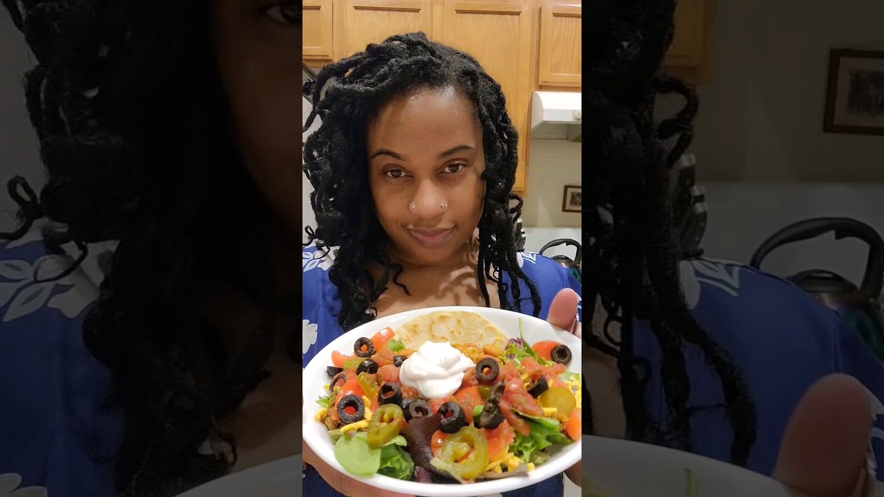 This vegan taco salad was bussin! It's day 20 