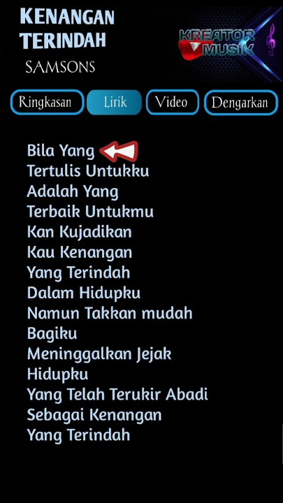 Download lagu LIRIK LAGU KENANGAN TERINDAH~SAMSONS