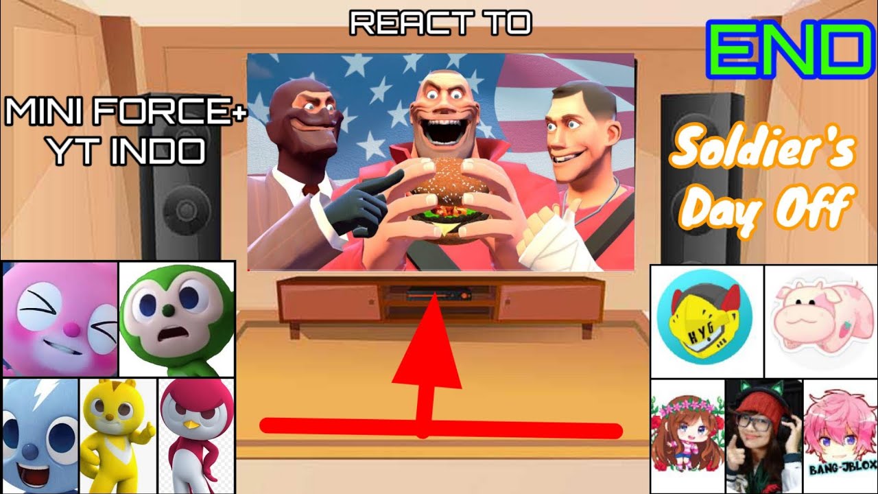 mini force+yt indo react to Soldier's Day Off | gacha club | 3 of 3 | END