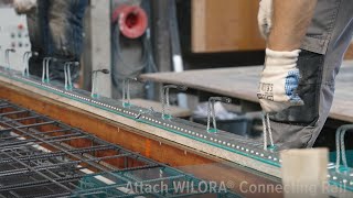 Assembling WILORA® Connecting Rail — Wire Loop Rail for Wall Connections