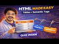 HTML Made Easy – Part 8 🚀 | Tables, Semantic Tags &amp; Website Structure