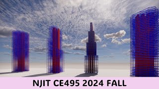 NJIT CE495 2024 FALL: Final Project ETABS Model Preview