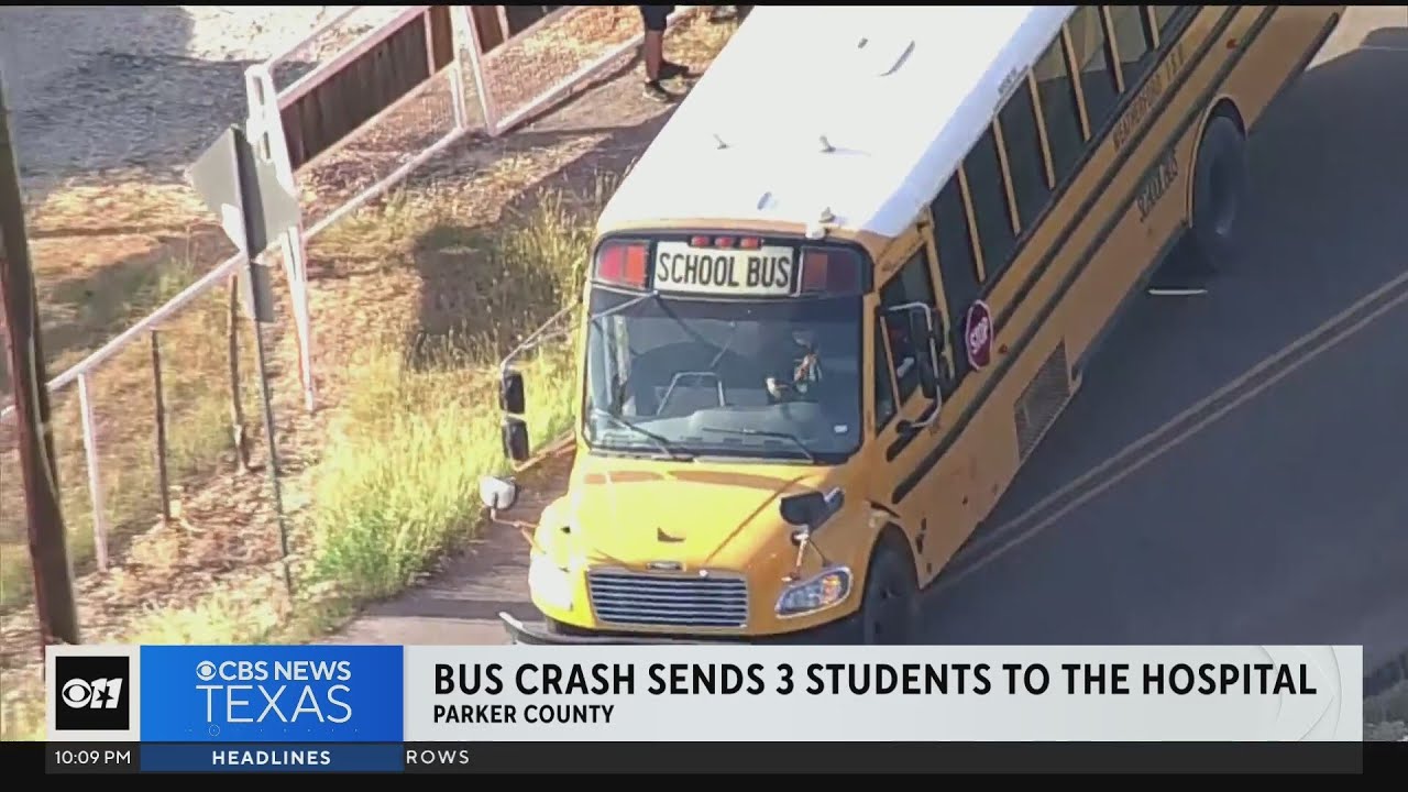 3 students injured after bus crashes into ditch in Weatherford, school ...