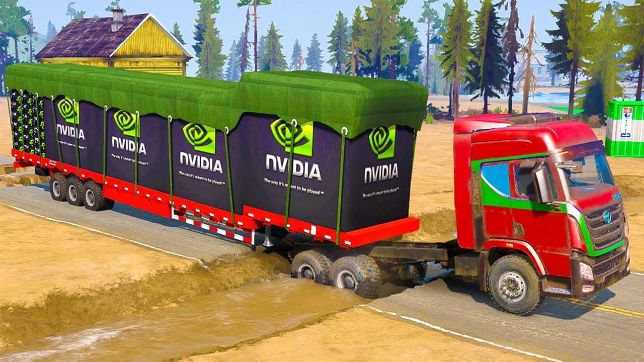 SnowRunner - Mod Truck Vs Extreme Broken Road With Gaint Speed Bumps | Driver Skills Hyper Truck