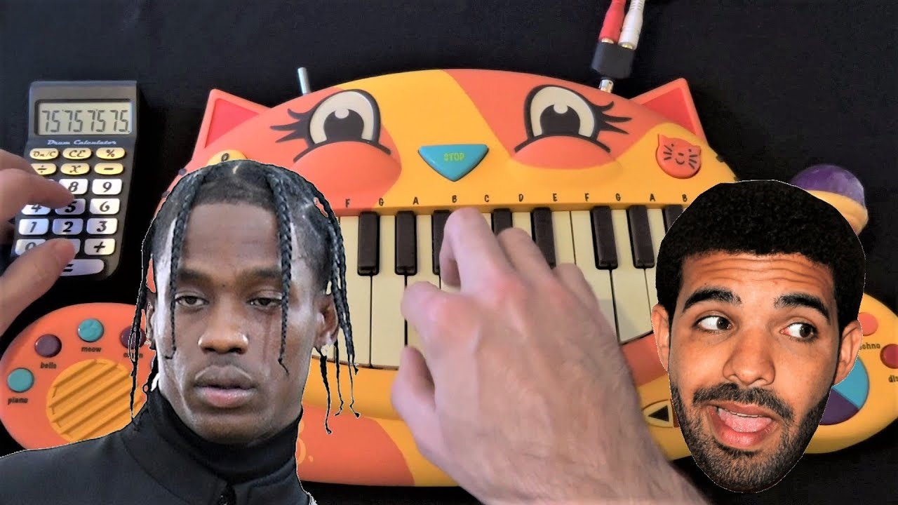 Travis Scott Sicko Mode Beat On A Cat Piano And A Drum Calculator Youtube - sicko mode piano sheet music roblox
