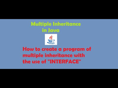 multiple inheritance in java -- With the help of interface