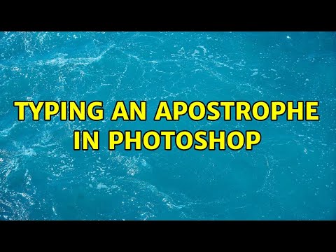 Typing an apostrophe