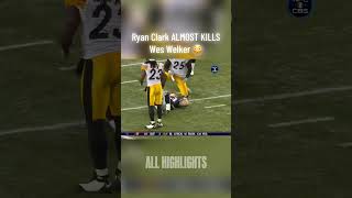 RYAN CLARK DESTROYS WES WELKER 😳 #nfl#football#nflshorts#nflmemes#shorts#sports#nflfootball#hits#hit