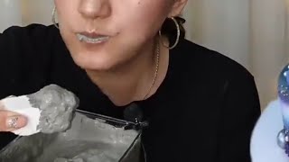 chalk bar with blue uzbek@ satisfying video by Marta Riva vlog