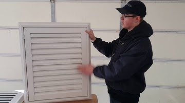 Aluminum hinged gable vent for easy attic access.