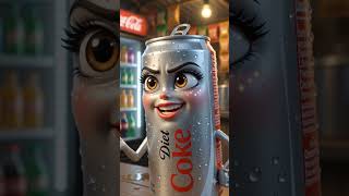 Coca-Cola vs Diet Coke Battle! 🥤 #Shorts #3DAnimation #Funny