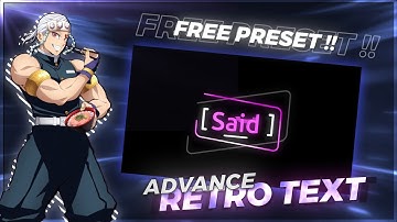 @rztrc  Advance retro text on Alight motion | FREE PRESET | RENKAI | #amv #anime #animeedit