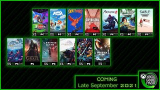 Coming to Xbox Game Pass Late September 2021