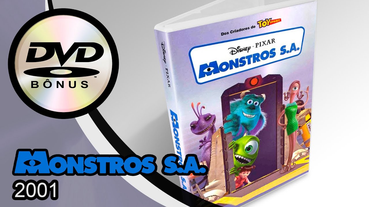 Coleção com 5 Filmes Infantis em Dvd Toy Story e Monstros Sa