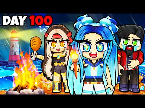 100 Days Stranded At Sea in Roblox!