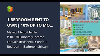 1 BEDROOM RENT TO OWN| 10% DP TO MOVE IN| NEAR ORIGAS| NAIA| AYALA| MOA