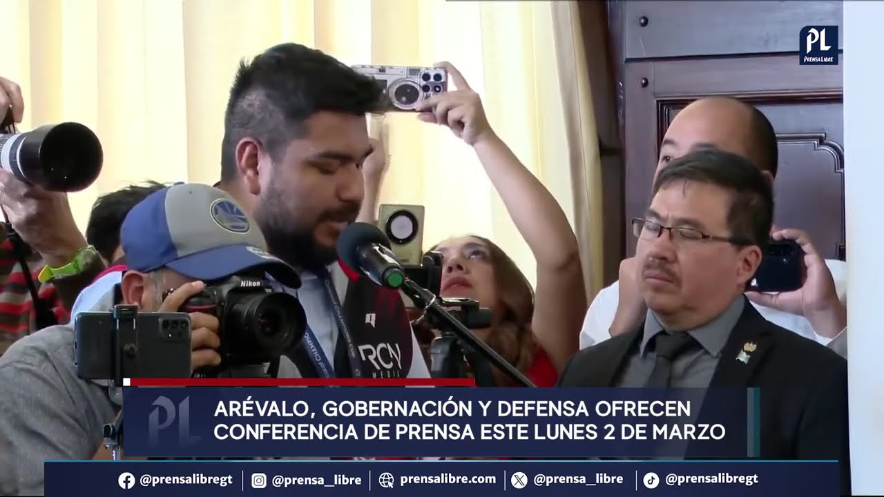 Arévalo, Gobernación y Defensa ofrecen conferencia de prensa este lunes 2 de marzo