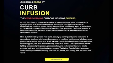 Curb Infusion Pro Lighting Website by JS Website Design & SEO. Scroll Video.