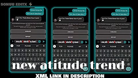 New Attitude👿 Chat Lyrics Xml File || Alight motion Chat Lyrics Video Editing Tutorial || #xml