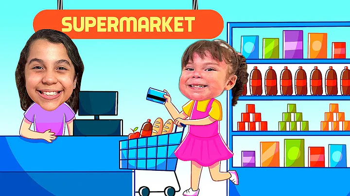 Sarah plays supermarket saleswoman! Pretend Play T...