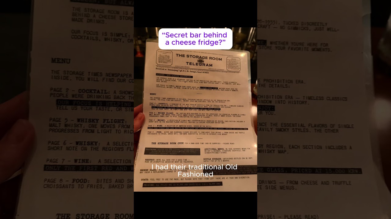 Secret Bar Behind a Cheese Fridge in Seoul 🇰🇷 | Hidden Speakeasy You Need to Try