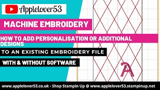 Machine Embroidery - How to Add Personalisation/Additional Design To DBJJ Notebook Cover