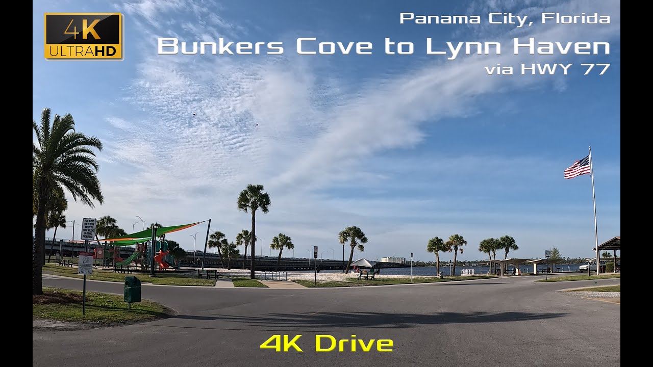 [4K DRIVE] Bunkers Cove to Lynn Haven FL via Hwy 77 | Scenic Panama City Florida Area Tour