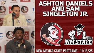 Ashton Daniels & Sam Singleton FSU New Mexico State Postgame Interview 8-29-26 | FSU Football |