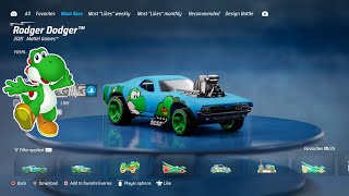 Yoshi custom liveries on Hot Wheels Unleashed