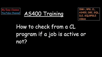 How to check from a CL program if a job is active or not