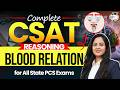 CSAT Reasoning: Blood Relation | Complete CSAT For All State PCS Exams | By Anshu Mam | StudyIQ PCS