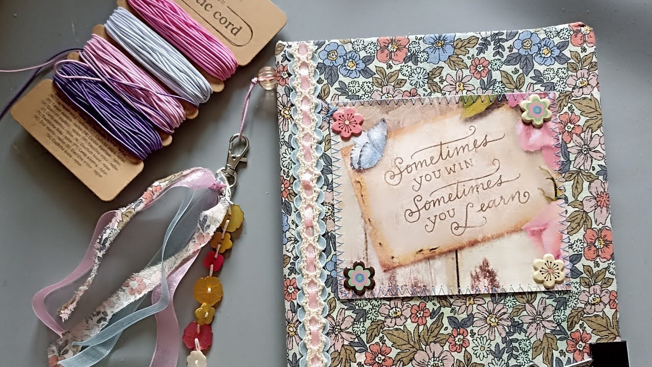 TUTO CARNET 📔RELIURE ÉLASTIQUE DE CHEZ @ActionFR_Officiel et couverture TISSU 