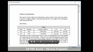 C# Pdf Okuma