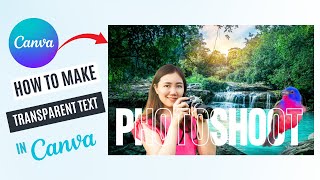 Transparent Text Effect in Canva,How To Make Transparent Text Video,Canva Tutorial,Video Tnside Text