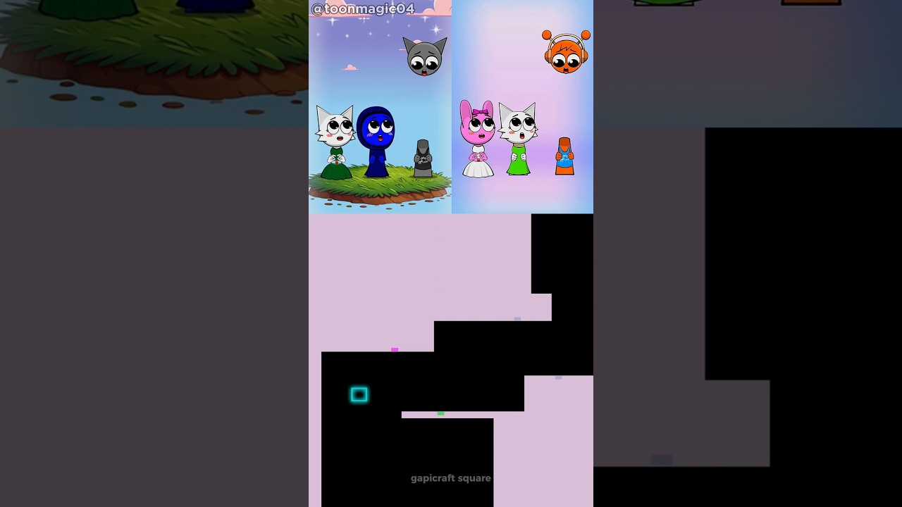 Their Heads Got Mixed Up!😂Wenda x Pinki x Gray x Jevin - Incredibox Sprunki | Bouncing Square