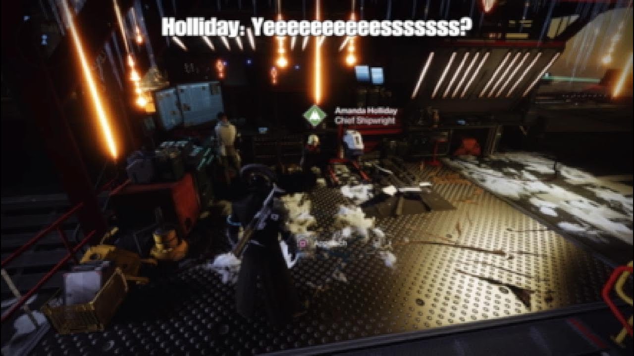 Idle Dialogue, Tower Hangar | Amanda Holliday: "Yeeeeeeeeeesssss?" | Destiny 2