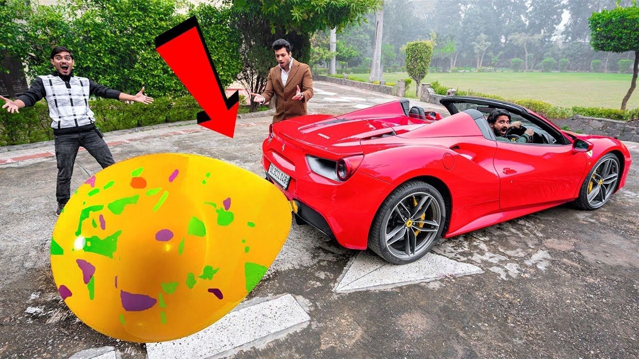 Ferrari Silencer VS Monster Balloons | क्या ये 7 करोड़ की गाड़ी इसे फाड़ पायेगी?