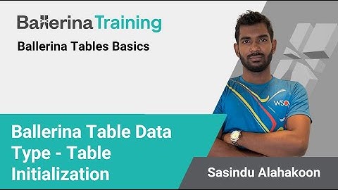 Ballerina Language Table Data Type - Table Initialization
