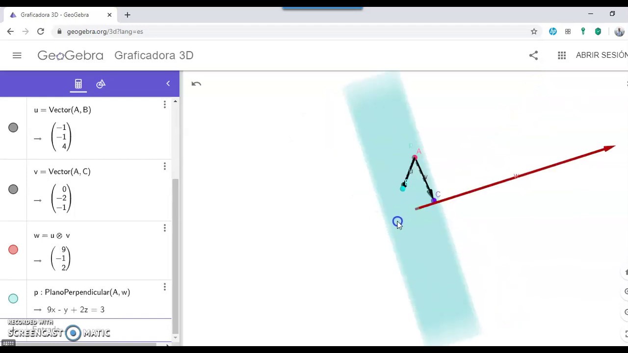 Ecuaci n De Un Plano Con La Calculadora Geogebra 3D YouTube Ecuaci n de un plano con la calculadora geogebra 3d youtube