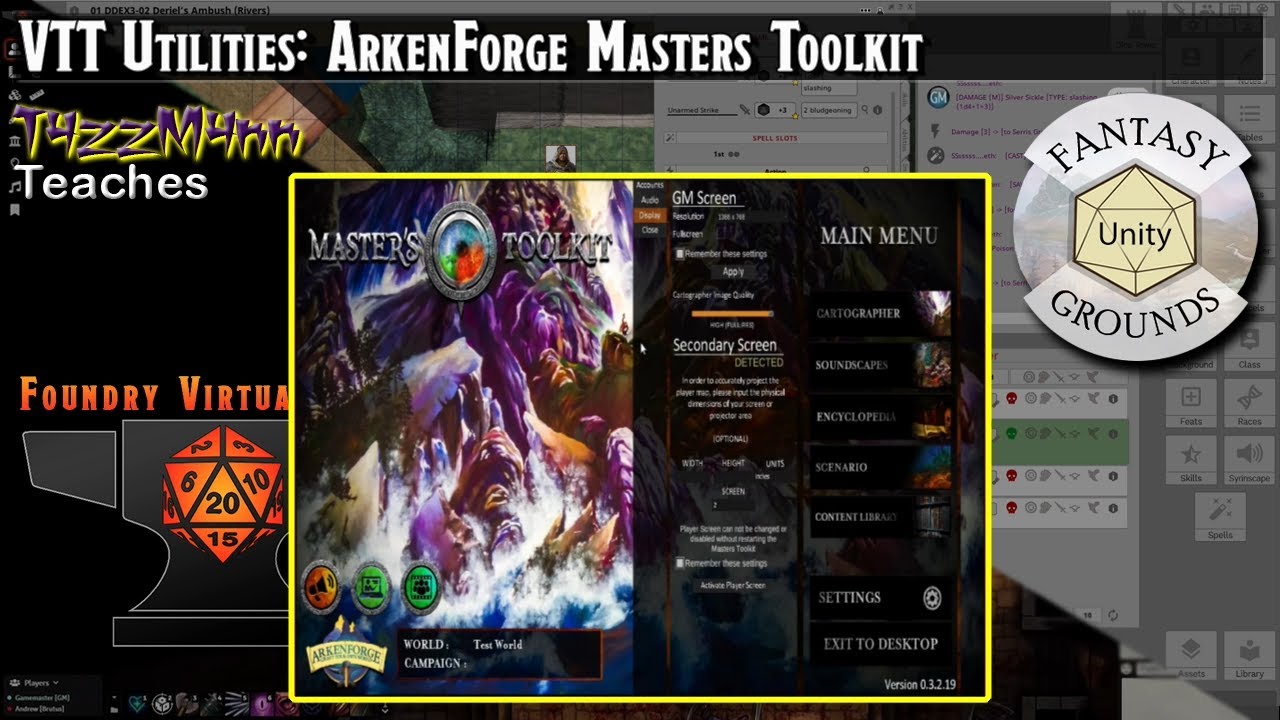 Virtual Tabletop Tools/Utilities - ArkenForge Masters Toolkit - YouTube