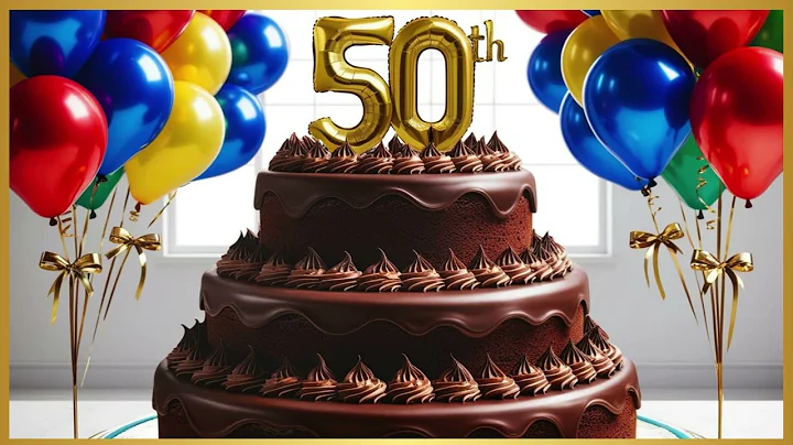 50th Birthday Cake - TV Art - Screensaver - Wallpaper - Frame Art - Happy Birthday