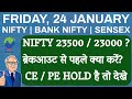 NIFTY & BANK NIFTY PREDICTION AND ANALYSIS FOR FRIDAY, 24 JANUARY 2025 | MARKET ANALYSIS TOMORROW