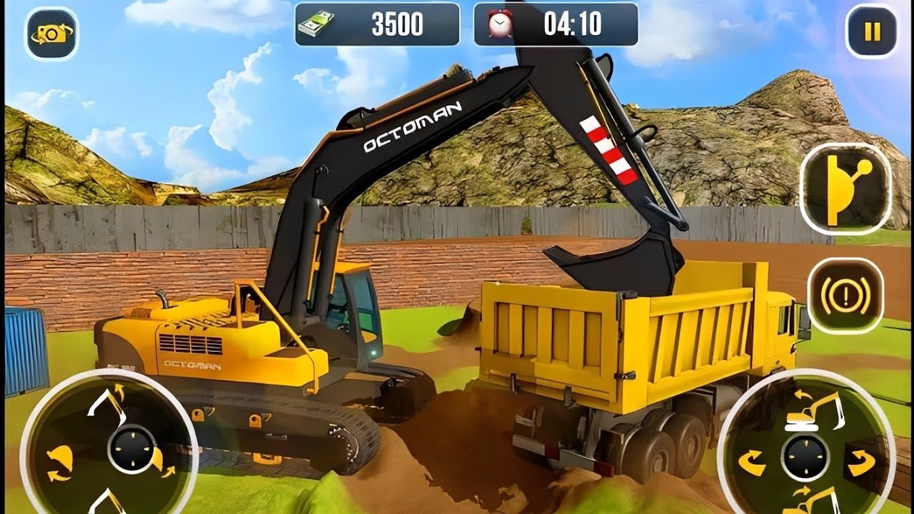 Heavy Excavator Crane City Simulator || Android Gameplay || Game Play Time