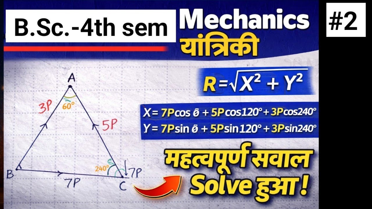 Mechanics यांत्रिकी B.Sc.-4th sem #mechanics #यांत्रिकी #bsc4thsemester 