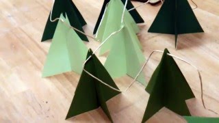 色紙で簡単手作り、シックで大人可愛いクリスマス飾りつけ。Handmade Christmas Garland