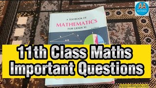 11th Class Maths Most Important Questions 2023 | Maths Class 11 Guess Paper 2023 Net Worth