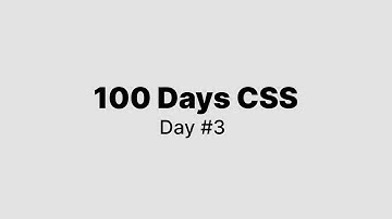 【 100 Days CSS Challenge 】ASMR Programming - Day 3